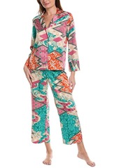 Natori 2pc Orient Express Notch Pajama Pant Set