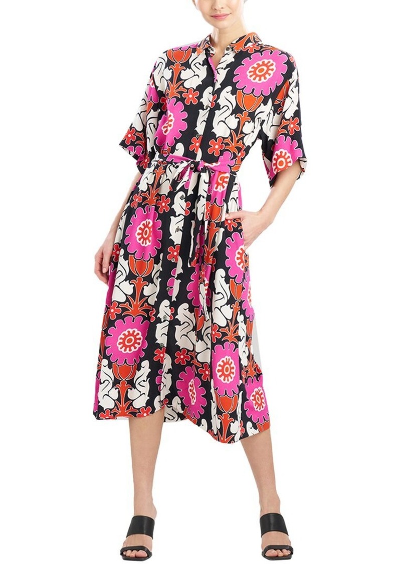 Natori Aline Belted Shirtdress