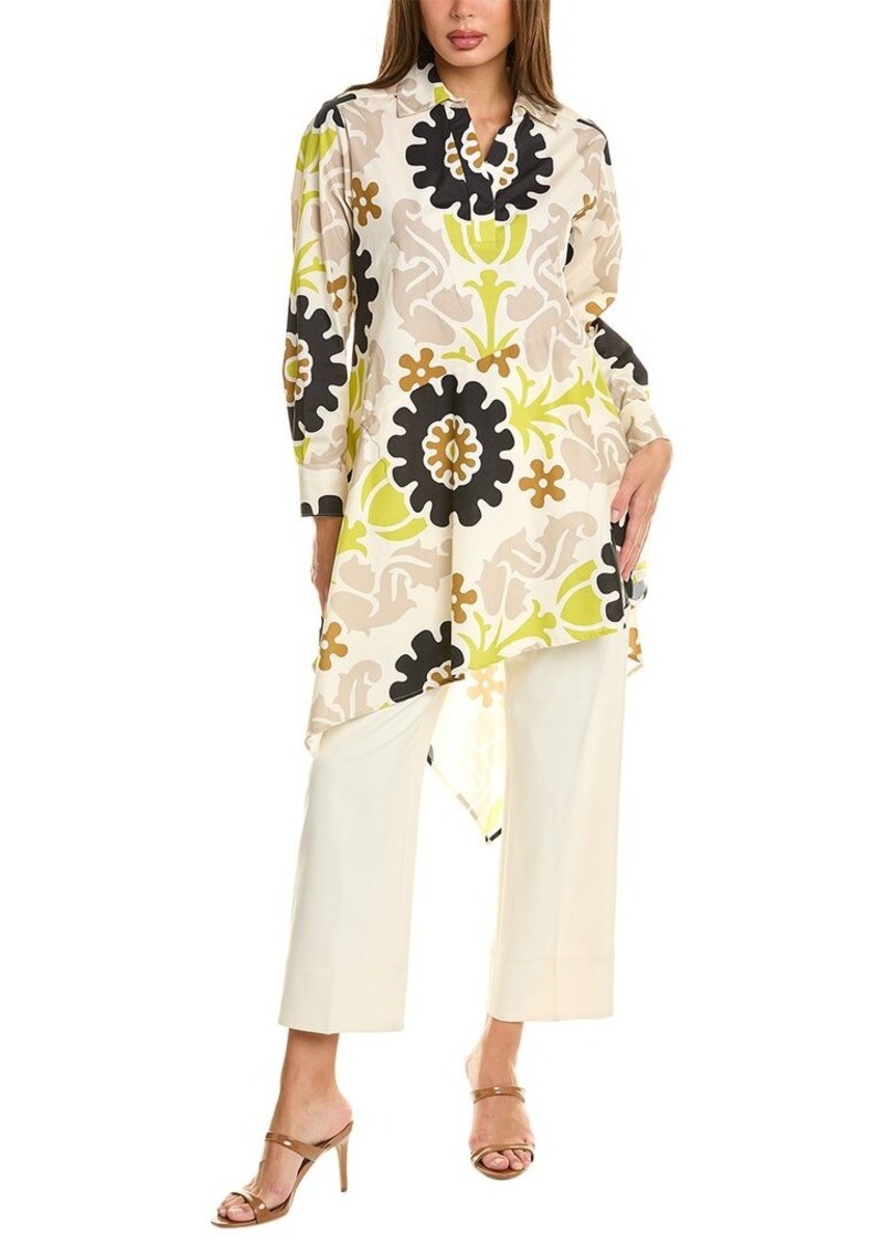 Natori Asymmetrical Flounce Shirt