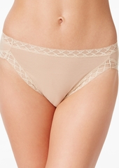 Natori Bliss Lace-Trim Cotton French-Cut Brief Underwear 152058 - Rose Beige (Nude )