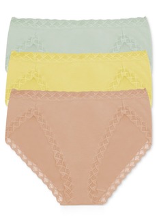 Natori Bliss French Cut Brief Underwear 3-Pack 152058MP - Morning Dew / Pale Yellow / Caf