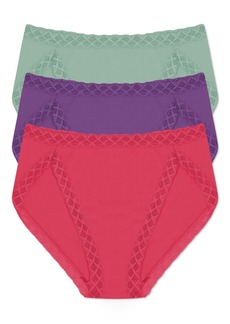 Natori Bliss French Cut Brief Underwear 3-Pack 152058MP - Succulent/ube/dragon Fruit