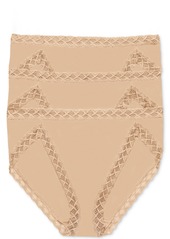 Natori Bliss French Cut Brief Underwear 3-Pack 152058MP - Pap/lav/cf