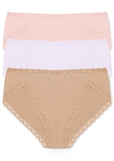 Natori Bliss French Cut Brief Underwear 3-Pack 152058MP - Sea/lil/cf
