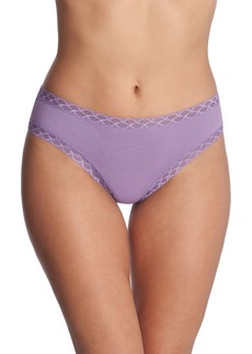 Natori Bliss Lace-Trim Cotton Brief Underwear 156058 - Purple Haze