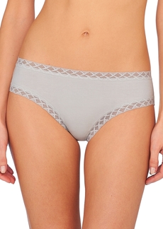 Natori Bliss Lace-Trim Cotton Brief Underwear 156058 - Linen