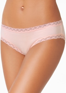 Natori Bliss Lace-Trim Cotton Brief Underwear 156058 - Blushing Pink