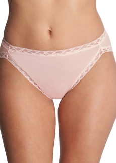 Natori Bliss Lace-Trim Cotton French-Cut Brief Underwear 152058 - Seashell