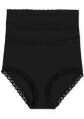 Natori Women's Bliss Full Brief 3-Pack Panty 755058MP - Black, White, Cafe