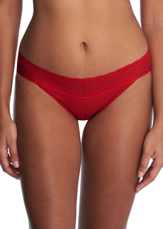 Natori Bliss Perfection Lace-Waist Bikini Underwear 756092 - Poinsettia