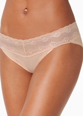 Natori Bliss Perfection Lace-Waist Bikini Underwear 756092 - Black Charm Print