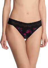 Natori Bliss Perfection Lace-Waist Thong Underwear 750092 - CafÃ© (Nude )