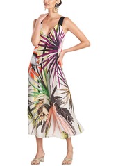 Natori El Nido Printed Obi Silk Dress