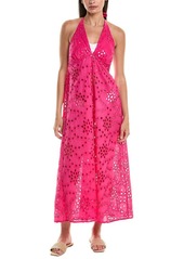 Natori Eyelet Halter Maxi Dress