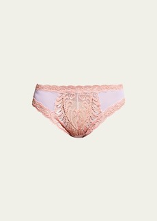 Natori Feathers Lace-Trim and Mesh Hipster Briefs