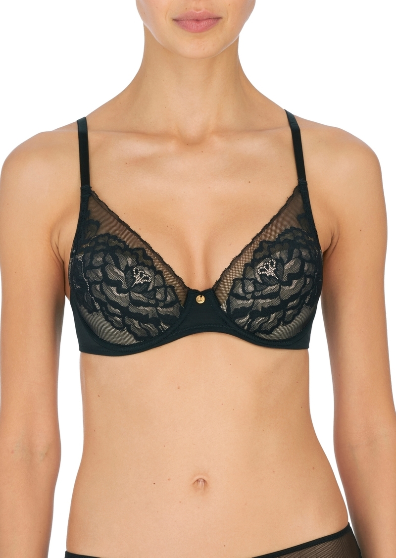 Natori Women's Flora Contour Underwire Bra 721150 - Black/Light Mocha