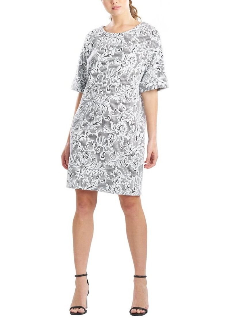 Natori Floral Jacquard Dress