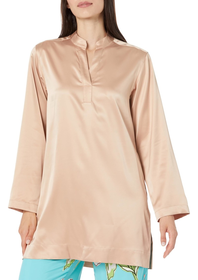 Natori GLAMOUR Tunic Length: 33"-CAFÉ-LARGE