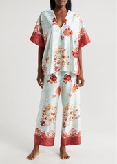 Natori Imperial Dragon Satin Crop Pajamas