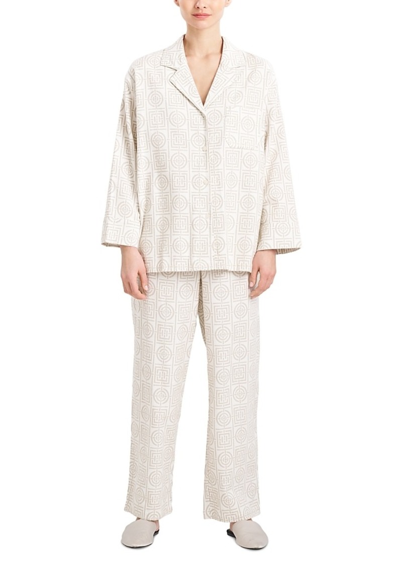 Natori Infinity Flannel Print Pajama Set