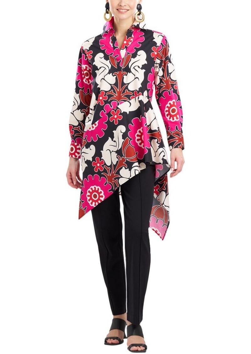 Natori Talitha Poplin Flounce Shirt