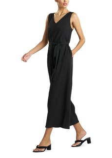 Natori Tie Waist Sleeveless Cropped Jumpsuit