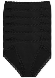 Natori Women's 6-Pk. Bliss Girl Brief Underwear 156058P6 - Black / Black / Black / Black / Black /