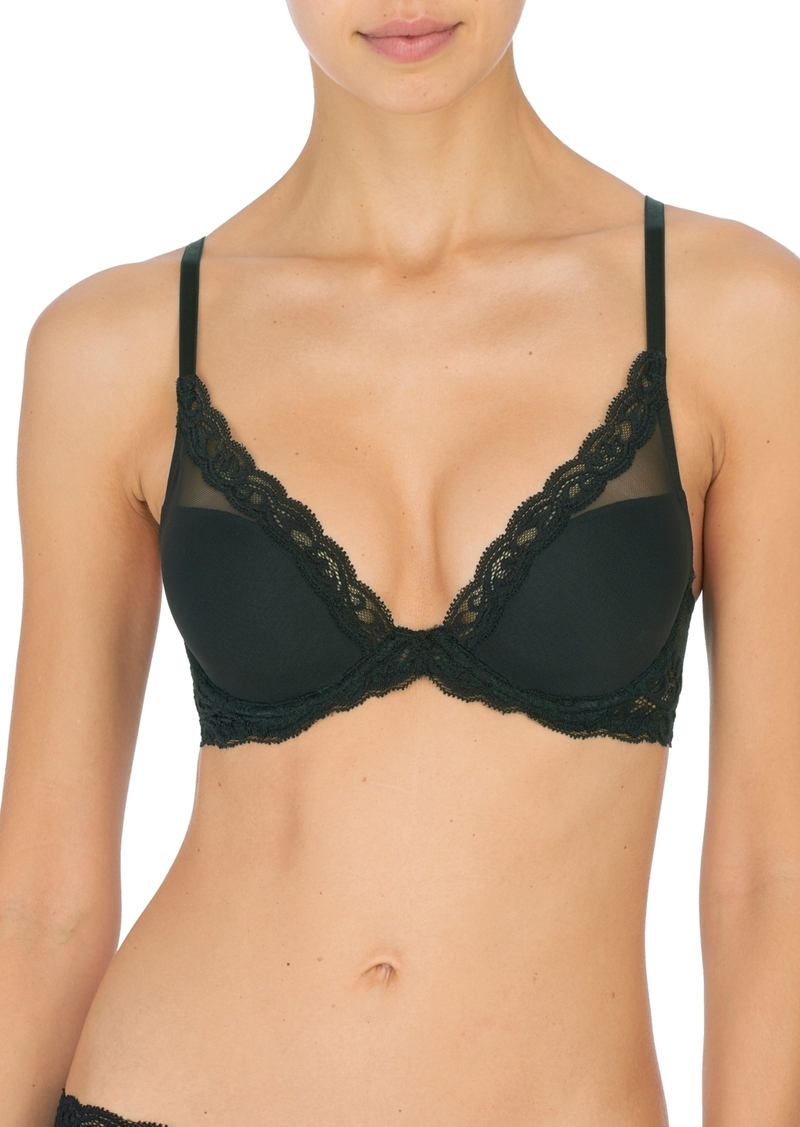 Natori Women's Feathers Plunge T-Shirt Bra 730023 - Coal