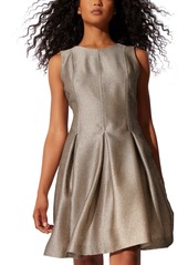 Natori Women's Jacquard Sleeveless Pleated Dress - Brushed Gold