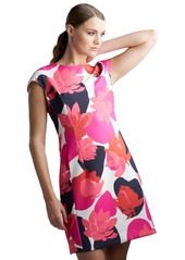 Natori Women's Sleeveless Lotus-Print Shift Dress - Magenta