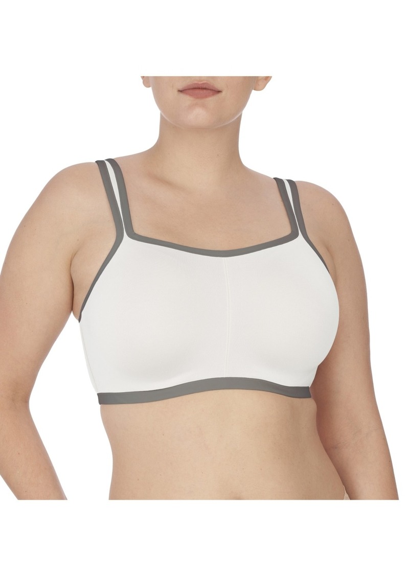 Natori Women's Convertible Coolmax Yogi Contour High Impact Sports Bra - White/Grey