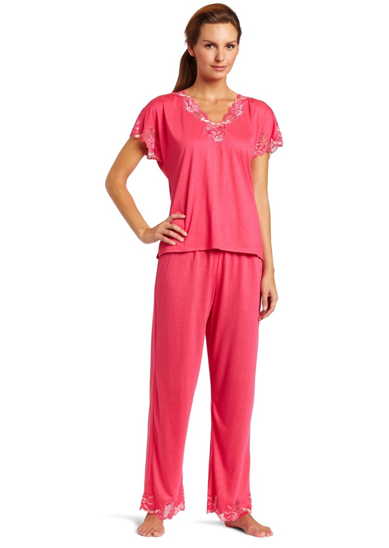 Natori Women's Zen Floral 29 Inch Short Sleeve Pajama Sets