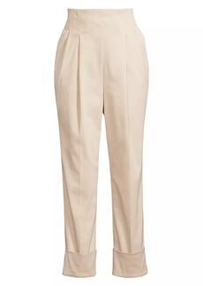 Natori Pleated-Front High-Rise Chino Trousers