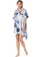 Natori Sora Tie-Dye Short Caftan