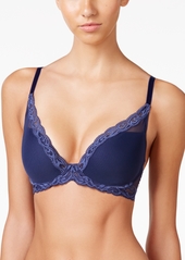 Natori Women's Feathers Lace Contour Underwire Plunge Bra 730023 - Midnight