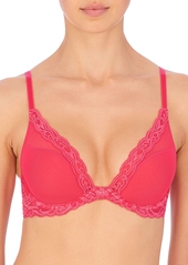 Natori Women's Feathers Lace Contour Underwire Plunge Bra 730023 - Midnight