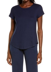 Natori Calm Brushed Jersey T-Shirt in Midnight Navy at Nordstrom