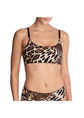 Natori Women's Riviera Reversible Bikini Top - Camel zebra/poinsettia