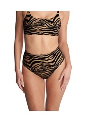 Natori Women's Riviera Reversible High Rise Bikini Bottom - Luxe leopard/black