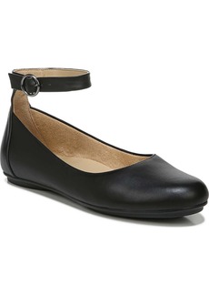 Naturalizer Maxwell Womens Leather Ankle Strap Ballet Flats