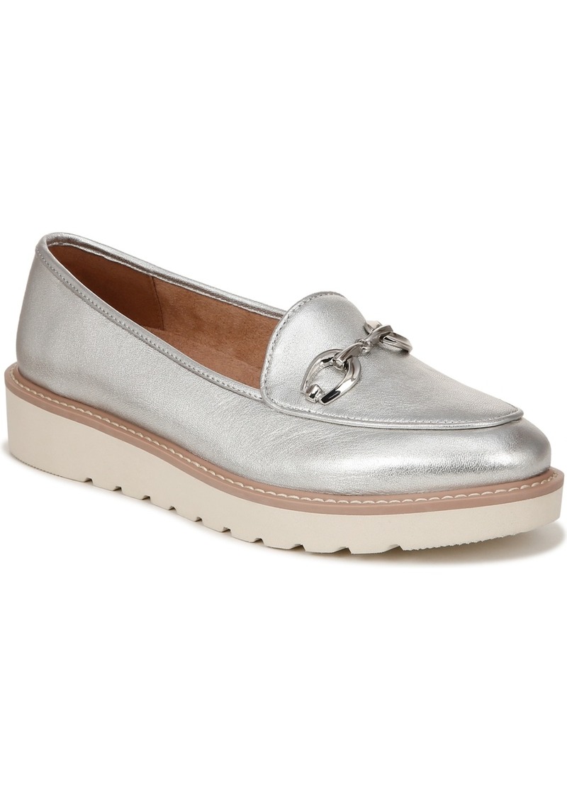 Naturalizer Adiline-Bit Lug Sole Loafers - Silver Leather