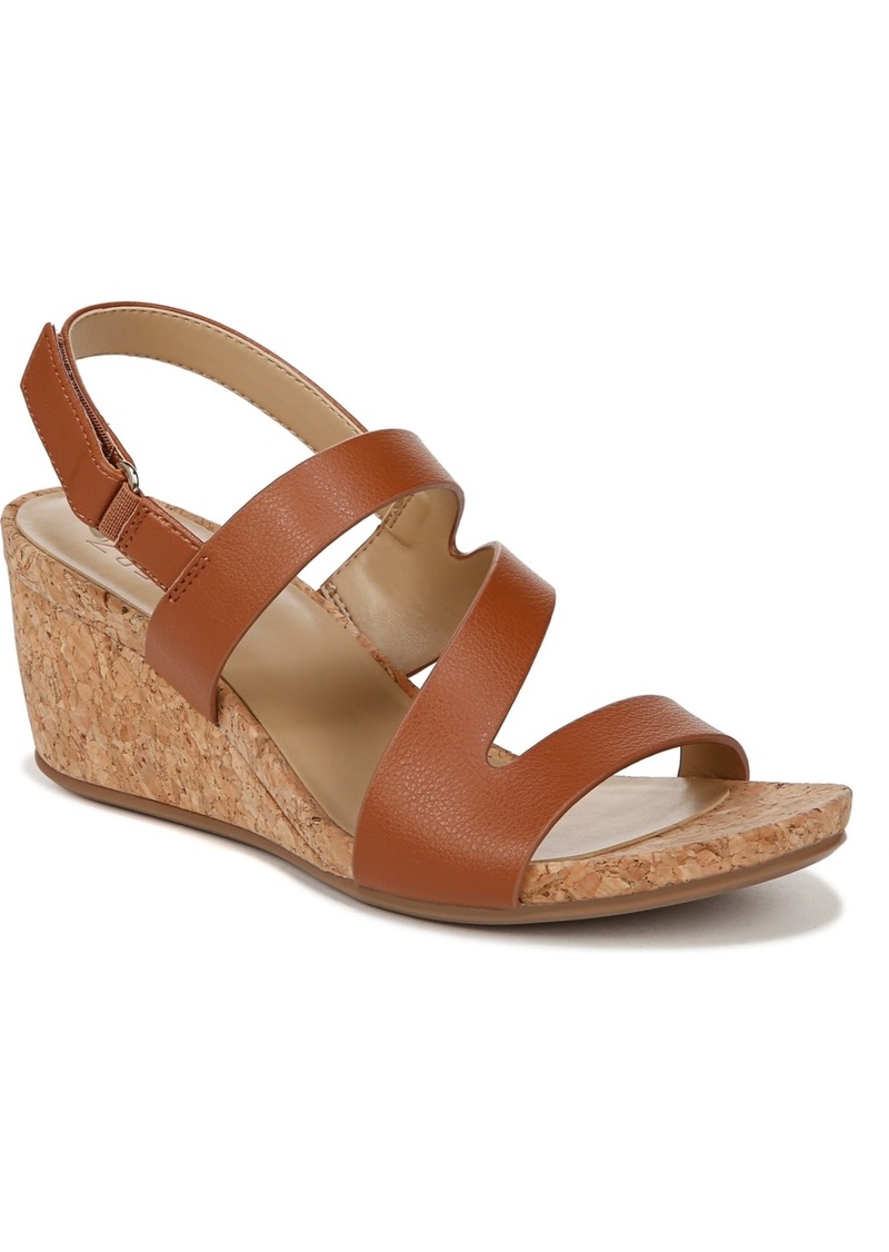 Naturalizer Adria Wedge Sandals - Toffee Faux Leather