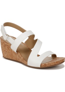 Naturalizer Adria Wedge Sandals - White Faux Leather