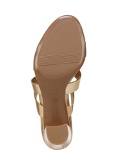 Naturalizer Beaming Mid-Heel Sandals - Dark Gold Faux Leather