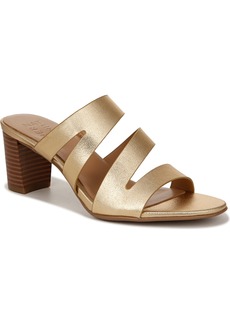 Naturalizer Beaming Mid-Heel Sandals - Dark Gold Faux Leather