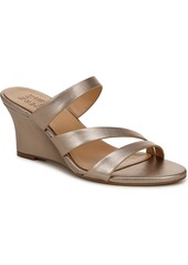 Naturalizer Breona Wedge Dress Sandals - Taupe Faux Patent