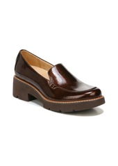 Naturalizer Cabaret Lug Sole Loafers - English Tea Brown Faux Leather