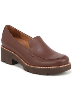 Naturalizer Cabaret Lug Sole Loafers - Cappuccino Brown Faux Leather