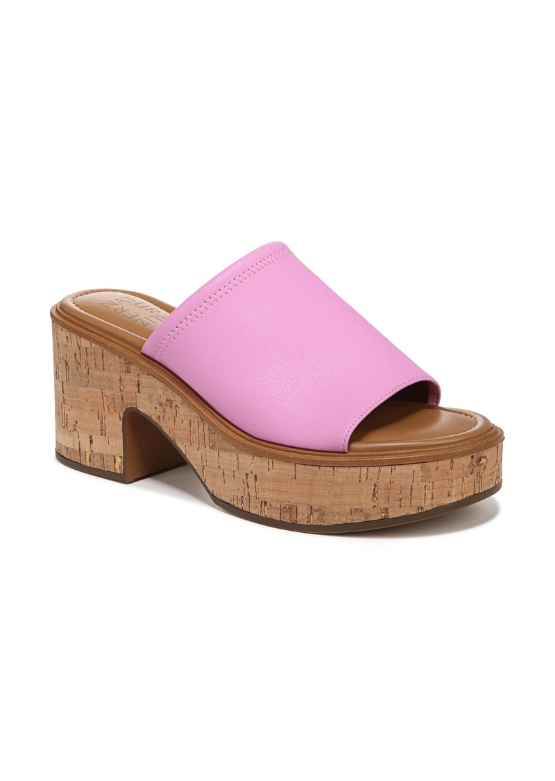 Naturalizer Cassie Platform Slide Sandal in Pink Synthetic at Nordstrom Rack
