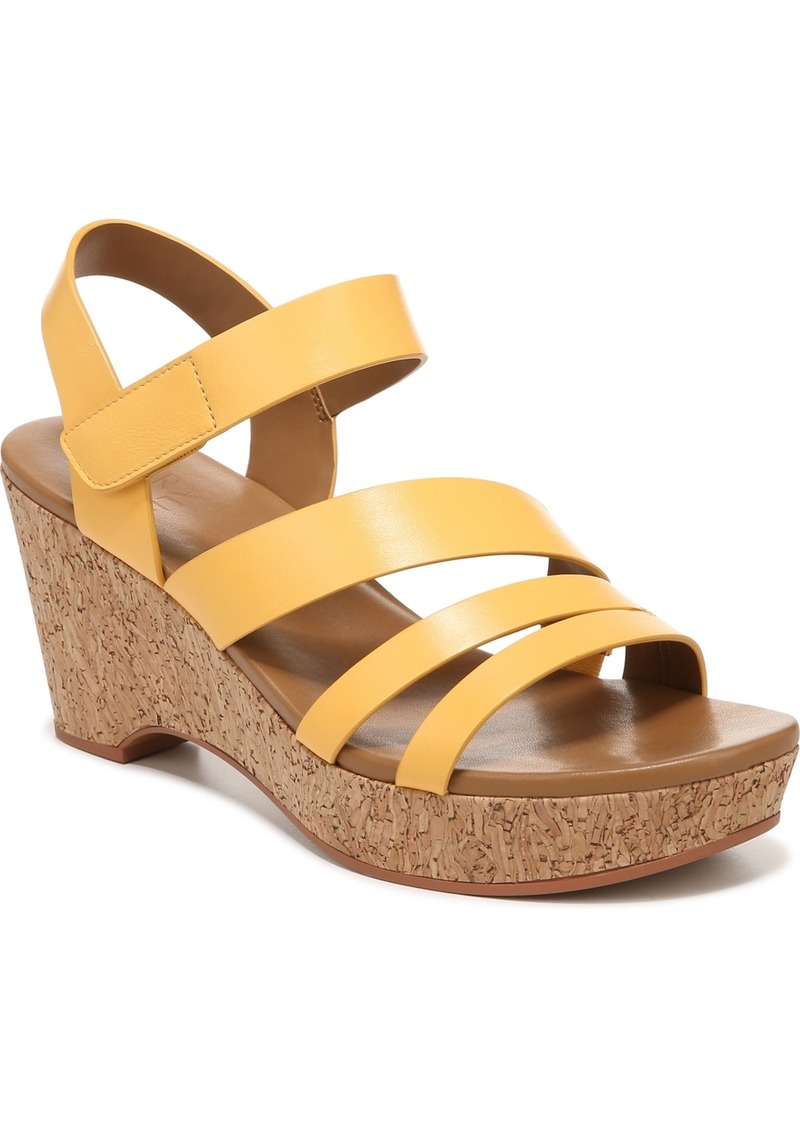 Naturalizer Cynthia Ankle Strap Sandals - Daffodil Yellow Leather